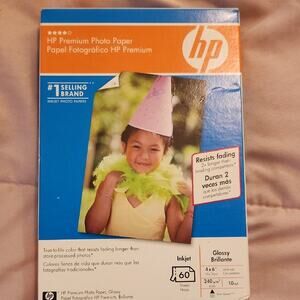 HP Photo Paper Pack with Blue and Orange Packaging